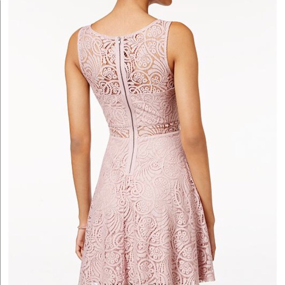 American Rag Dresses & Skirts - American Rag | Lace Illusion pink skater dress